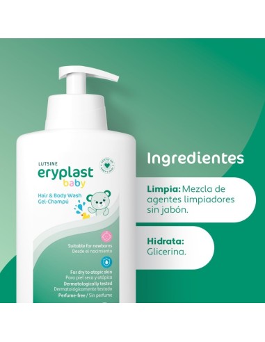 Gel-Champú pieles secas y atópicas  500 ml. Eryplast