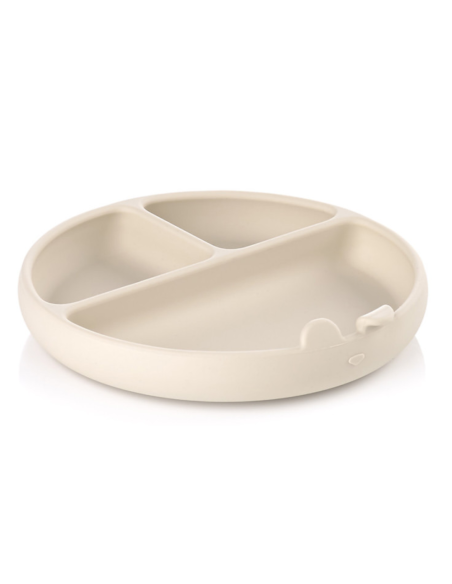Plato de silicona BLW color arena | Jané - Nappy.es