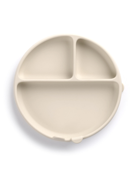 Plato de silicona BLW color arena | Jané - Nappy.es