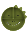plato-compartimentado-silicona-dinosaurio-trixie-1.jpg – Vista frontal del plato.