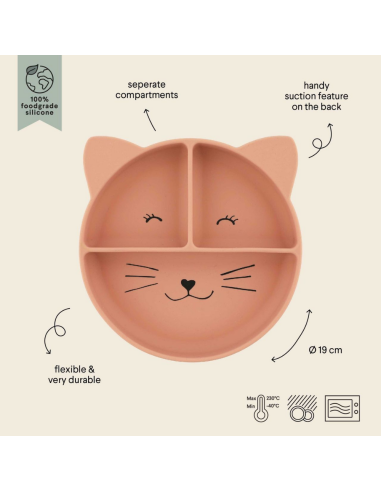 plato-compartimentado-silicona-gato-trixie-3.jpg – Vista lateral mostrando la ventosa.