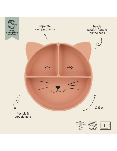 plato-compartimentado-silicona-gato-trixie-3.jpg – Vista lateral mostrando la ventosa.