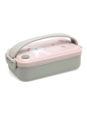 Caja almuerzo rosa 550 ml acero inoxidable Kiokids