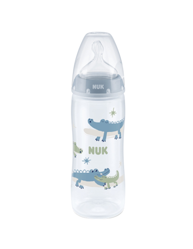 Biberón First Choice + PP con Control de Temperatura azul 360ml (6-18M) NUK