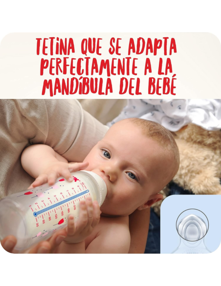 Biberón First Choice + PP con Control de Temperatura azul 360ml (6-18M) NUK