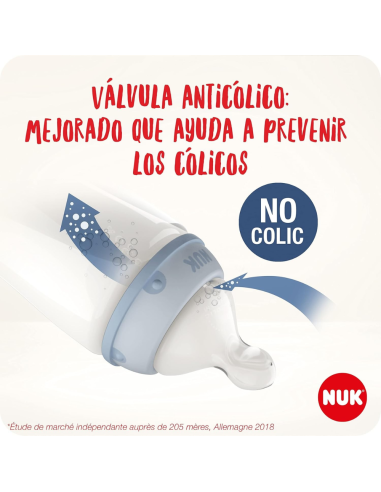 Biberón First Choice + PP con Control de Temperatura rosa 360ml (6-18M) NUK