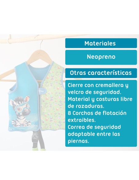 chaleco-flotacion-animales-verde-kiokids