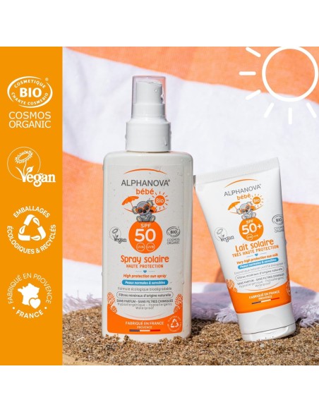 spray-protector-solar-bebe-spf50-125ml-alphanova-4.jpg – Producto en kit de playa.