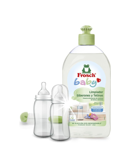duplo-limpiabiberones-chupetes-500ml-frosch-baby-3.jpg – Detalle de la textura líquida transparente.