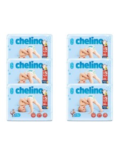Pack 6 paquetes pañales Love Chelino Talla 5  (15 - 18 kg) 180uds.