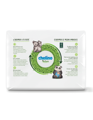 Pack 6 pañales Chelino Nature T4