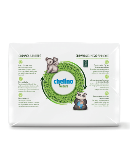 Pack 6 pañales Chelino Nature T4