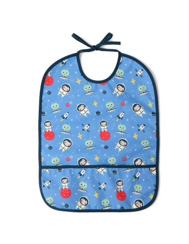 Babero impermeable azul 36x27 cm +4M Kiokids