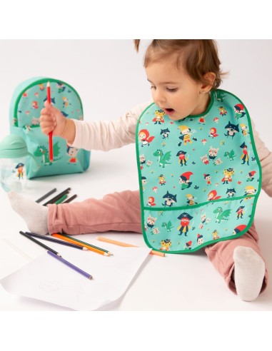 Babero impermeable verde +4M Kiokids