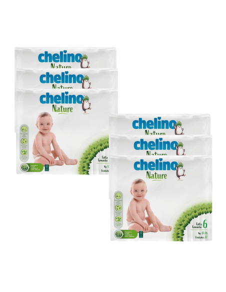 Pack 6 Pañales Chelino Nature Talla 6 | Chelino - Nappy.es