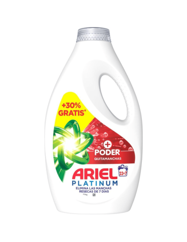 Líquido Extra Poder 23 + 7 lavados detergente quitamanchas | Ariel - Nappy.es