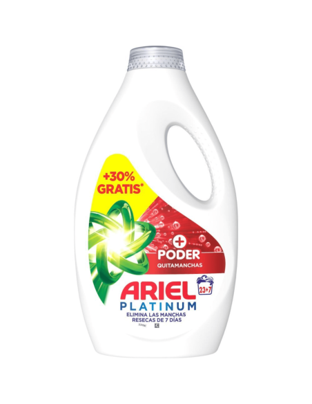 Líquido Extra Poder 23 + 7 lavados detergente quitamanchas | Ariel - Nappy.es