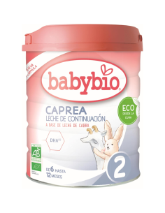 Leche de cabra BabyBio Caprea 2 (Desde 6 meses) 800g - nappy.es