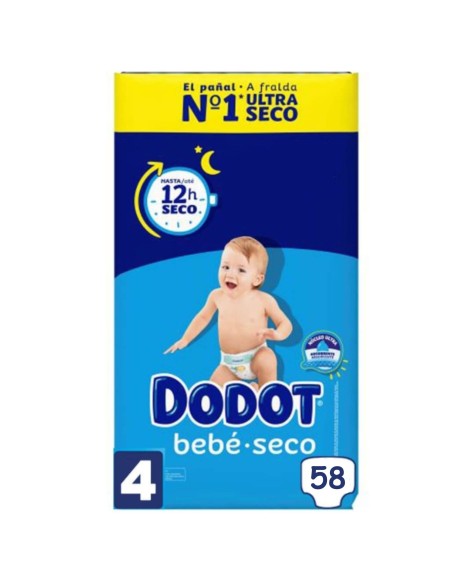Pañales Dodot Bebé-Seco Talla 4 (9–14 kg) – Pack de 116 Uds