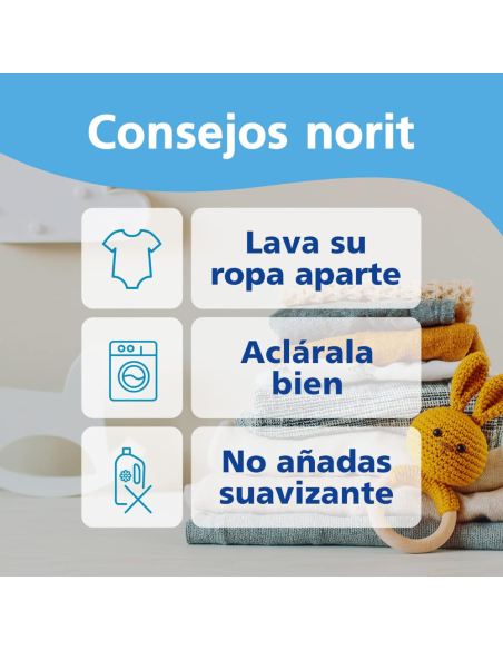 Pack 4 Norit bebé detergente piel atópica y sensible 4500ml