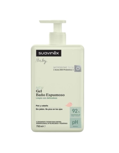 Gel baño 750ml Suavinex + crema hidratante 750ml Suavinex + 1 caja Dodot a elegir talla