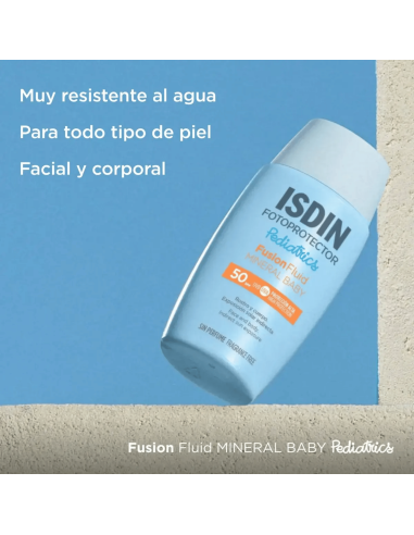 Protector solar cuerpo y cara Mineral SPF50 50ml | Isdin - Nappy.es