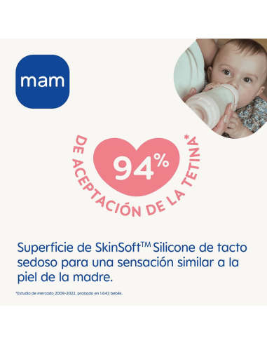 Biberón Easy Start anticólicos azul 160ml 0-2M | Mam Baby - Nappy.es