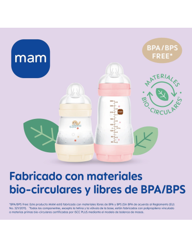 Biberón Easy Start anticólicos azul 160ml 0-2M | Mam Baby - Nappy.es