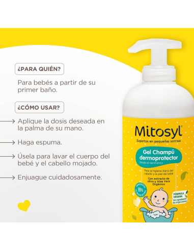 Gel-Champú dermoprotector 490ml | Mitosyl - Nappy.es