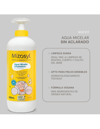 Agua limpiadora sin aclarado 500ml | Mitosyl - Nappy.es
