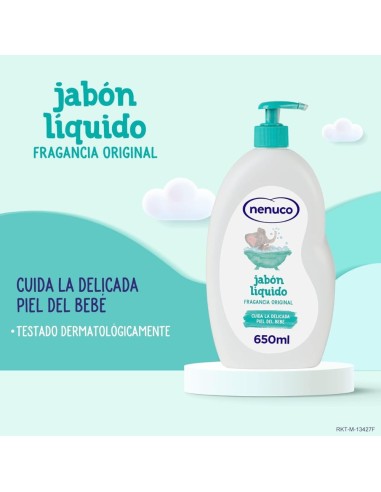Jabón Líquido Nenuco Fragancia Original 650 ml para Bebé