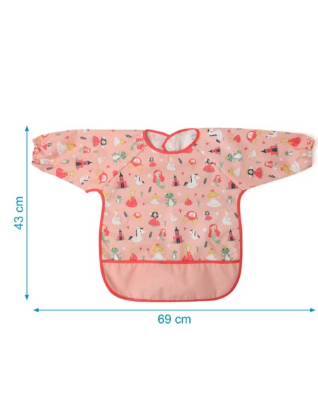 Babero con bolsillo silicona rosa +4m | Kiokids - Nappy.es