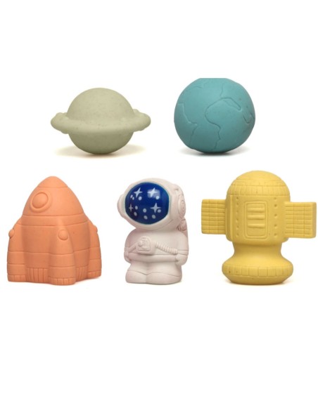 Red de Muñecos de Baño astronauta (5 piezas) +4m Kiokids