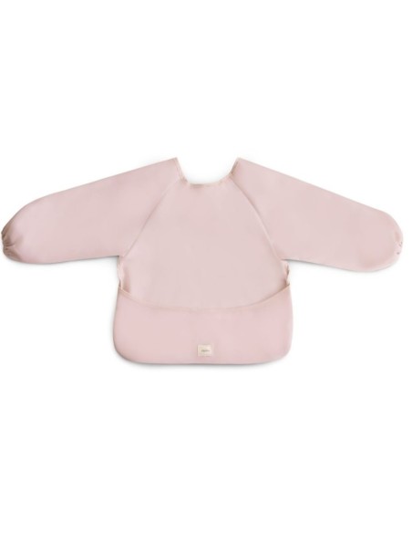 Babero con mangas Rosa blush 36x40cm Mushie