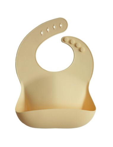 Babero Silicona Solid Amarillo 26,5x3,5cm Mushie