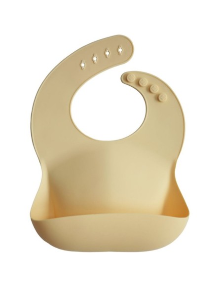 Babero Silicona Solid Amarillo 26,5x3,5cm Mushie