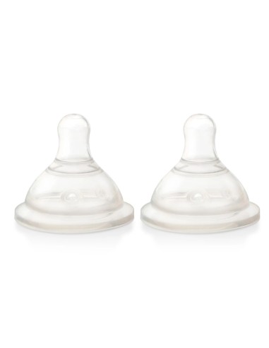 Tetinas de Recambio Flujo Rápido +3M Kiokids 2U Silicona Boca Ancha
