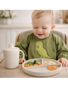 Pack plato y taza beige Mushie 2
