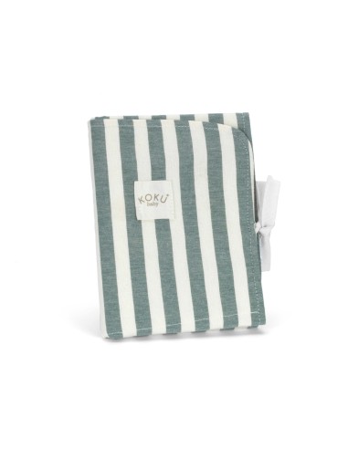 Cambiador impermeable rayas verde 50x30 cm koku baby