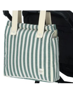 Bolso panera rayas verde 30x34cm koku baby 2