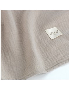 Muselina grande natural beige 122x140 cm Koku Baby 2