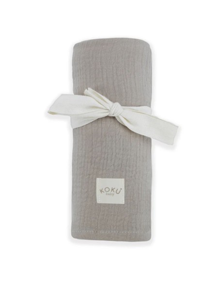 Muselina grande natural beige 122x140 cm Koku Baby
