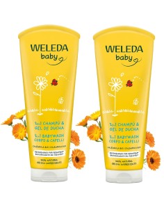 Duplo Champú y Gel de Ducha de Caléndula 200ml Weleda
