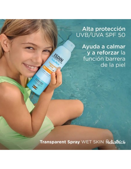 Fotoprotector ISDIN Transparent Spray Wet Skin Pediatrics SPF50