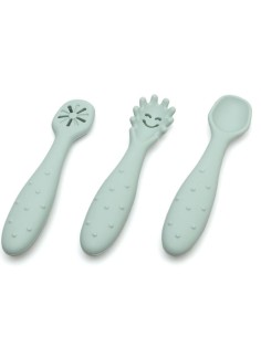 Pack 3 precubiertos de silicona Kiokids