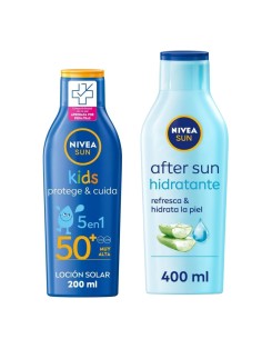 Pack Nivea Sun SPF50+ 200ml + After Sun hidratante 400ml protección y cuidado solar 2