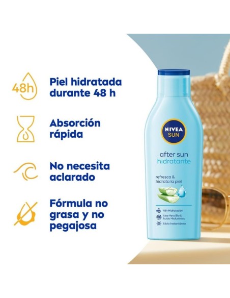 Pack Nivea Sun SPF50+ 200ml + After Sun hidratante 400ml protección y cuidado solar