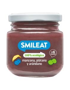 Tarrito manzana, plátano y arándanos 130 g. +6M Smileat
