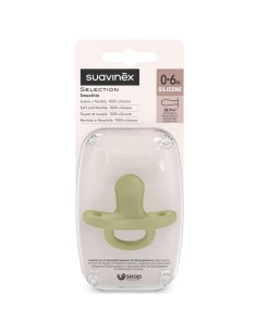 Chupete Suavinex Todo Silicona Essence Verde 0-6M – Tetina Anatómica SX Pro 2