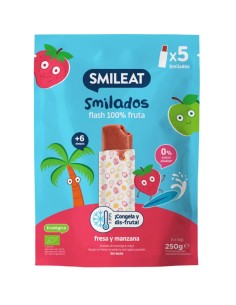 Smilado fresa y manzana ecológico 250g. (5 uds) +6M. Smileat